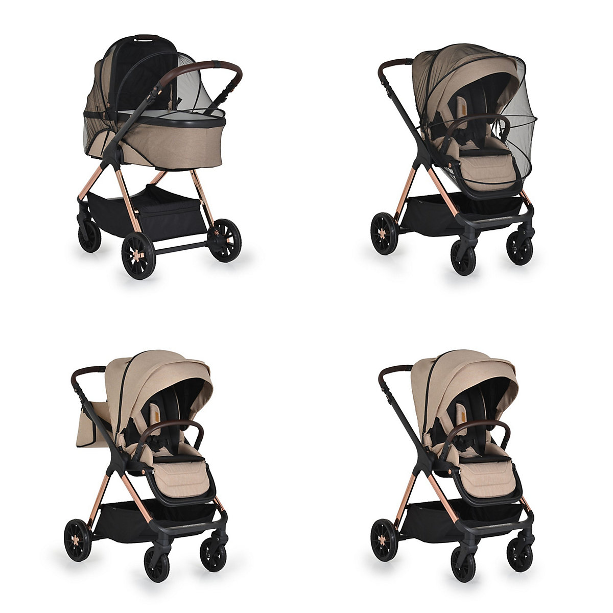 Kombikinderwagen 3 in 1 Empire Babyschale Babywanne Sportsitz Tasche Kombikinderwagen