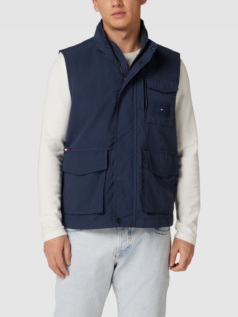 Weste mit Label-Patch in marineblau
