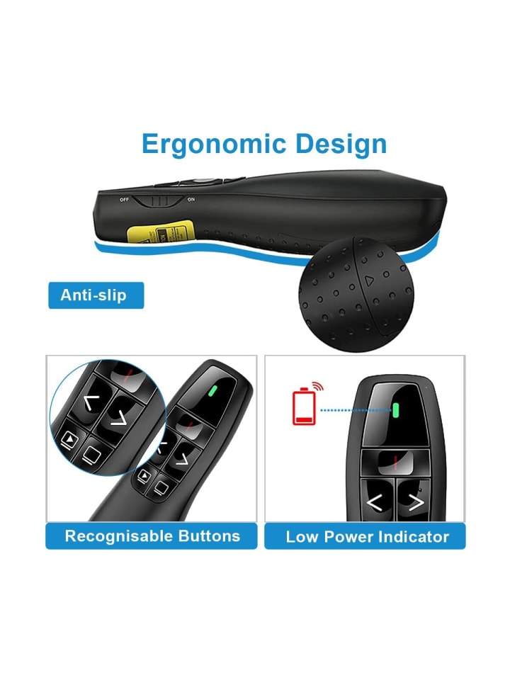 COFI 1453 Ergonomisch Wireless Presenter für Präsentationen Fernbedienung in Schwarz günstig kaufen onesize