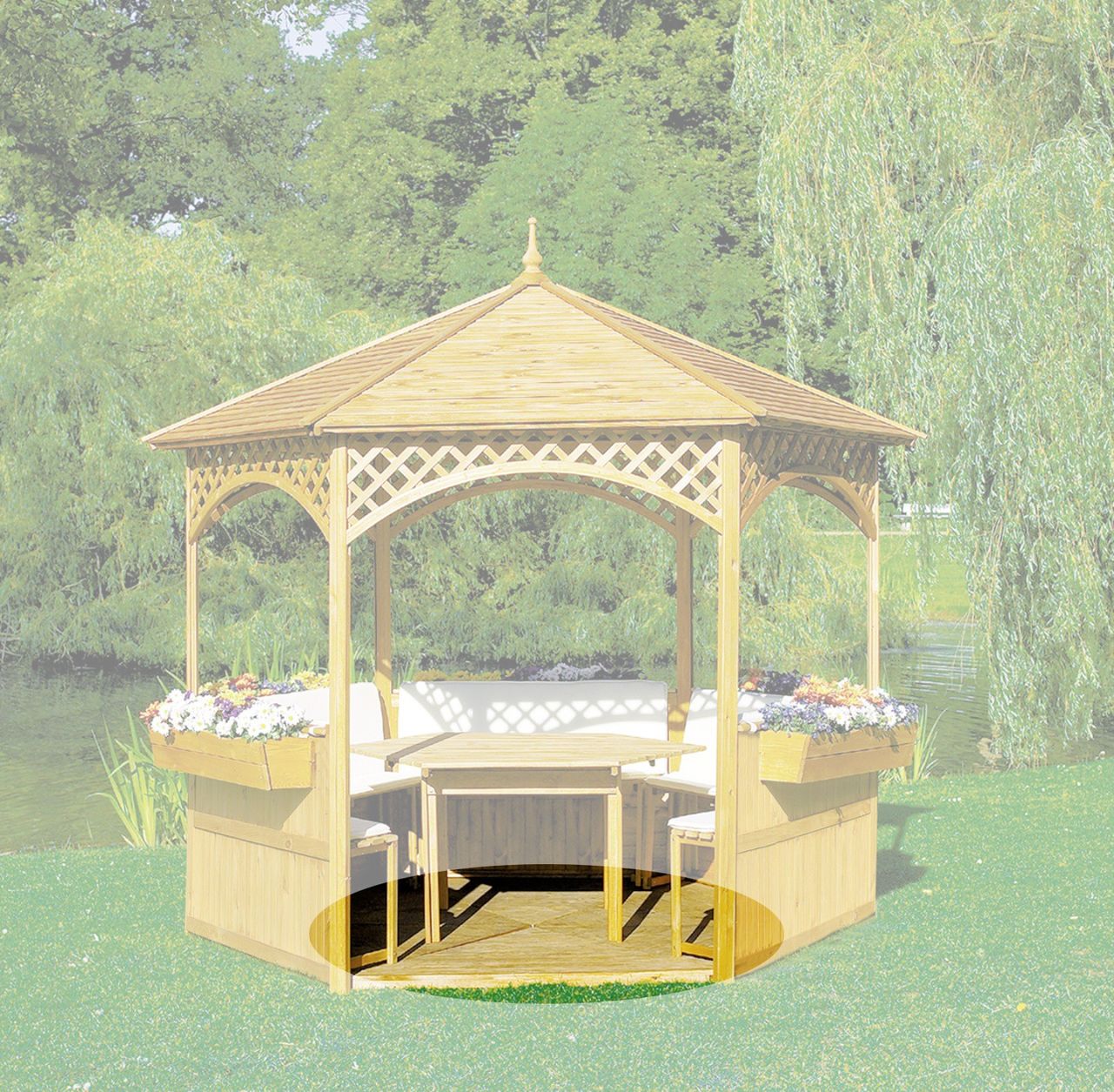 PROMEX Promadino Holzboden für Pavillon Palma