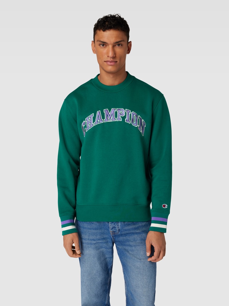 Sweatshirt mit Kontraststreifen in grün