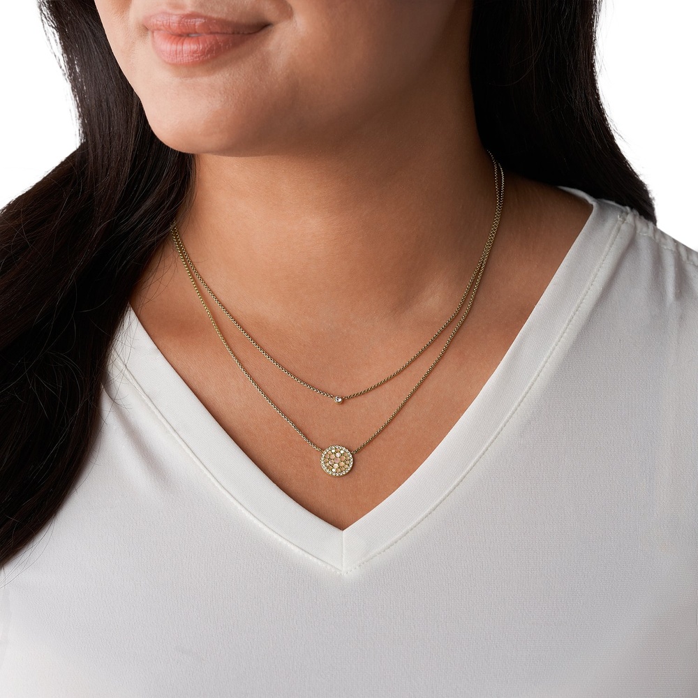 Fossil Chaînette Acier inoxydable collier