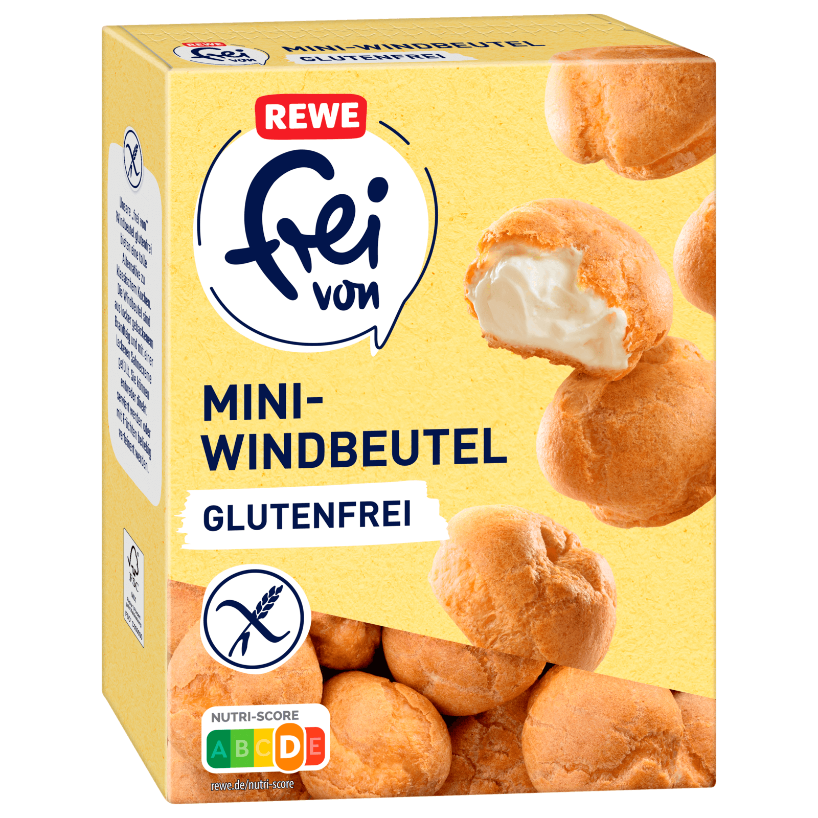 REWE frei von Mini-Windbeutel glutenfrei 250g