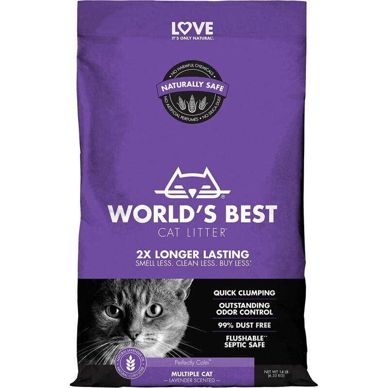 WORLD'S BEST Katzenstreu WORLD'S BEST Cat Litter Multiple Lavendel 3,18 kg