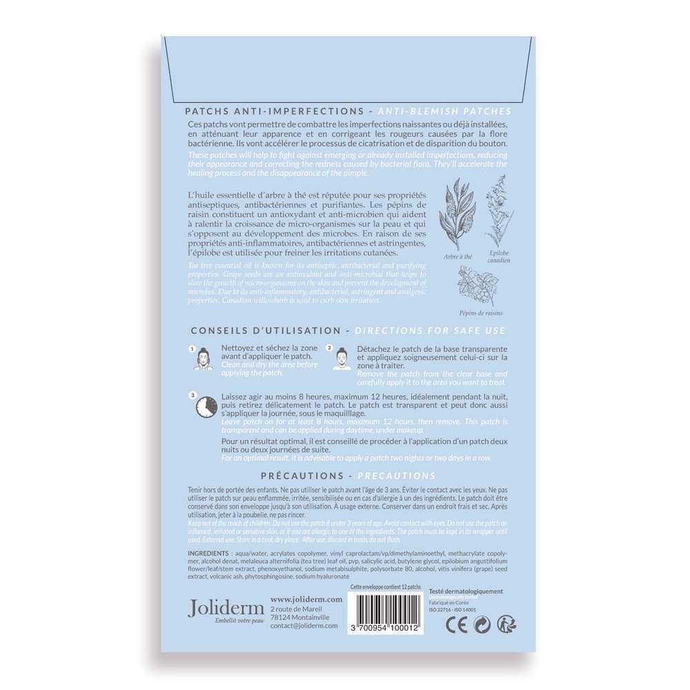 joliderm Patchs anti-imperfections Patchs
