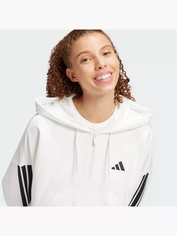 adidas Essentials 3-Streifen French Terry Quarter-Zip Hoodie