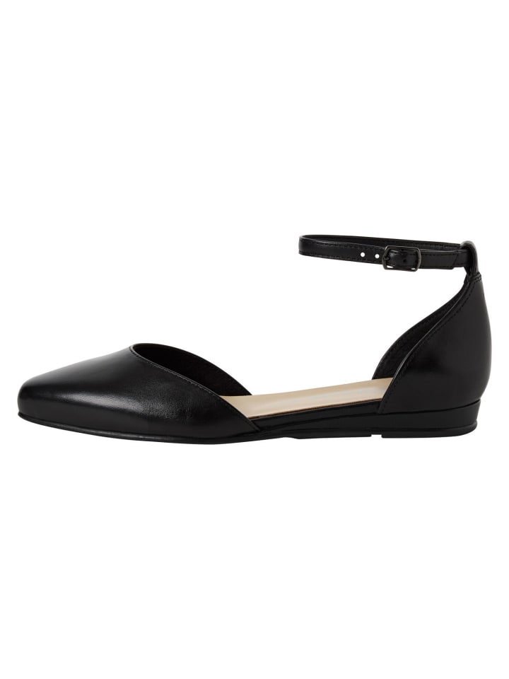 Tamaris Ballerina in BLACK LEATHER günstig kaufen