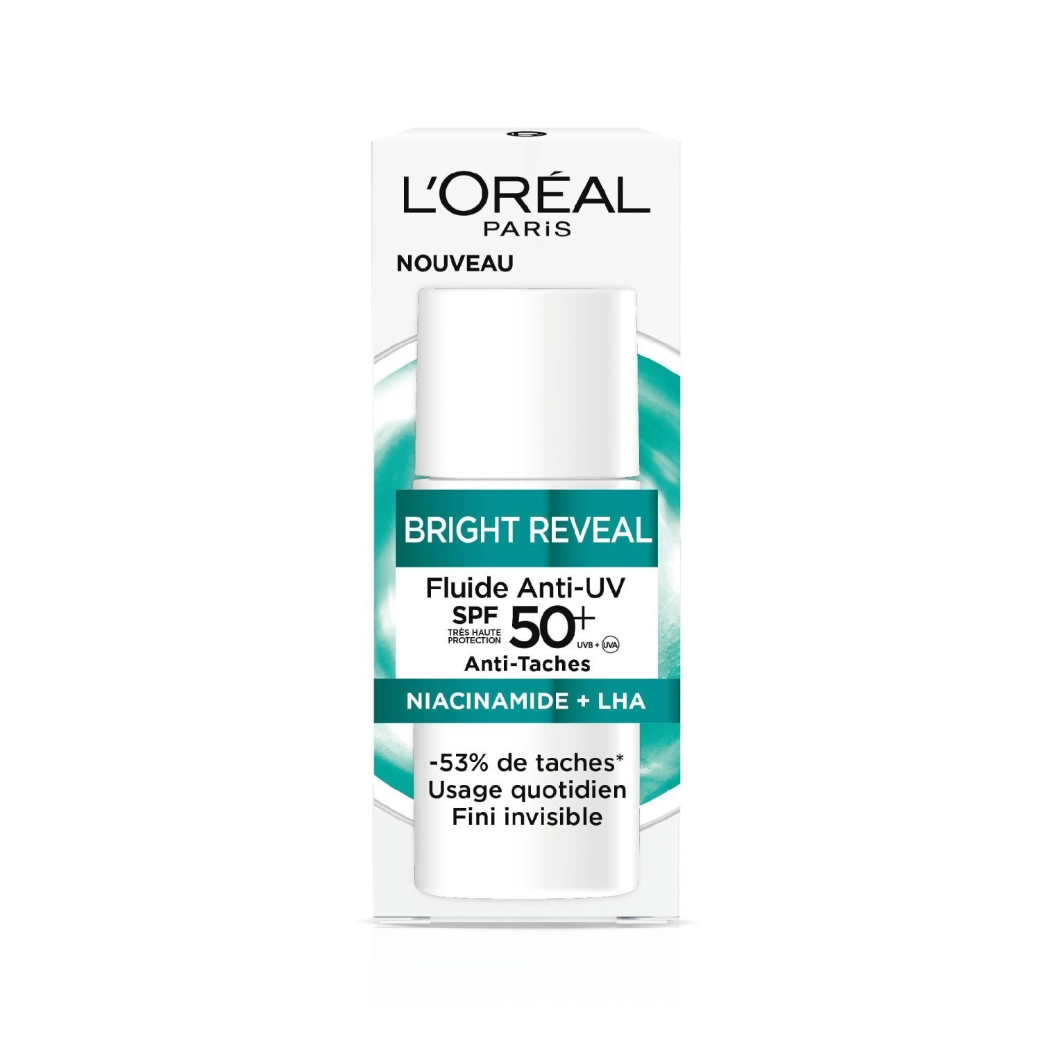 L'Oréal Paris Bright Reveal Anti-UV Fluid SPF50+ Anti-mørke flekker Niacinamid