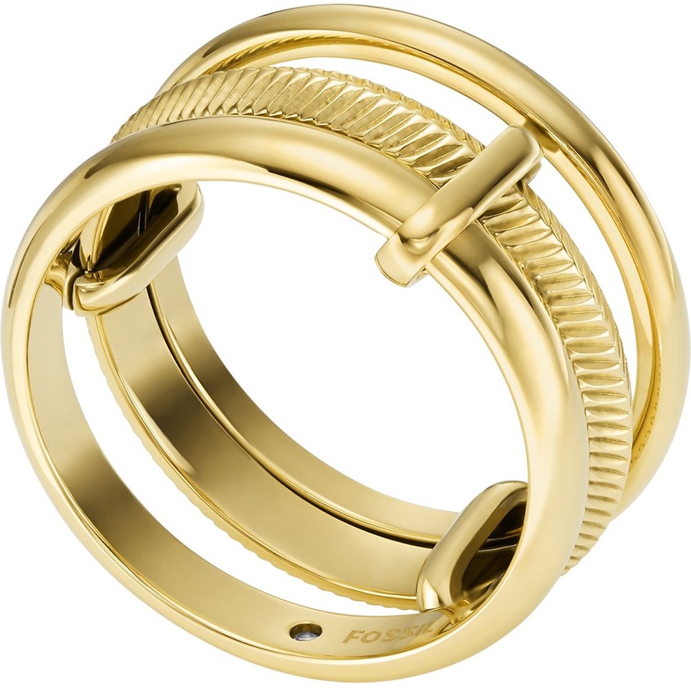 Fossil Bague pour femme Acier inoxydable or Bague