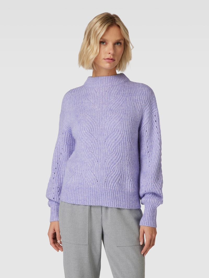 Strickpullover mit Zopfmuster Modell 'Pojama' in flieder