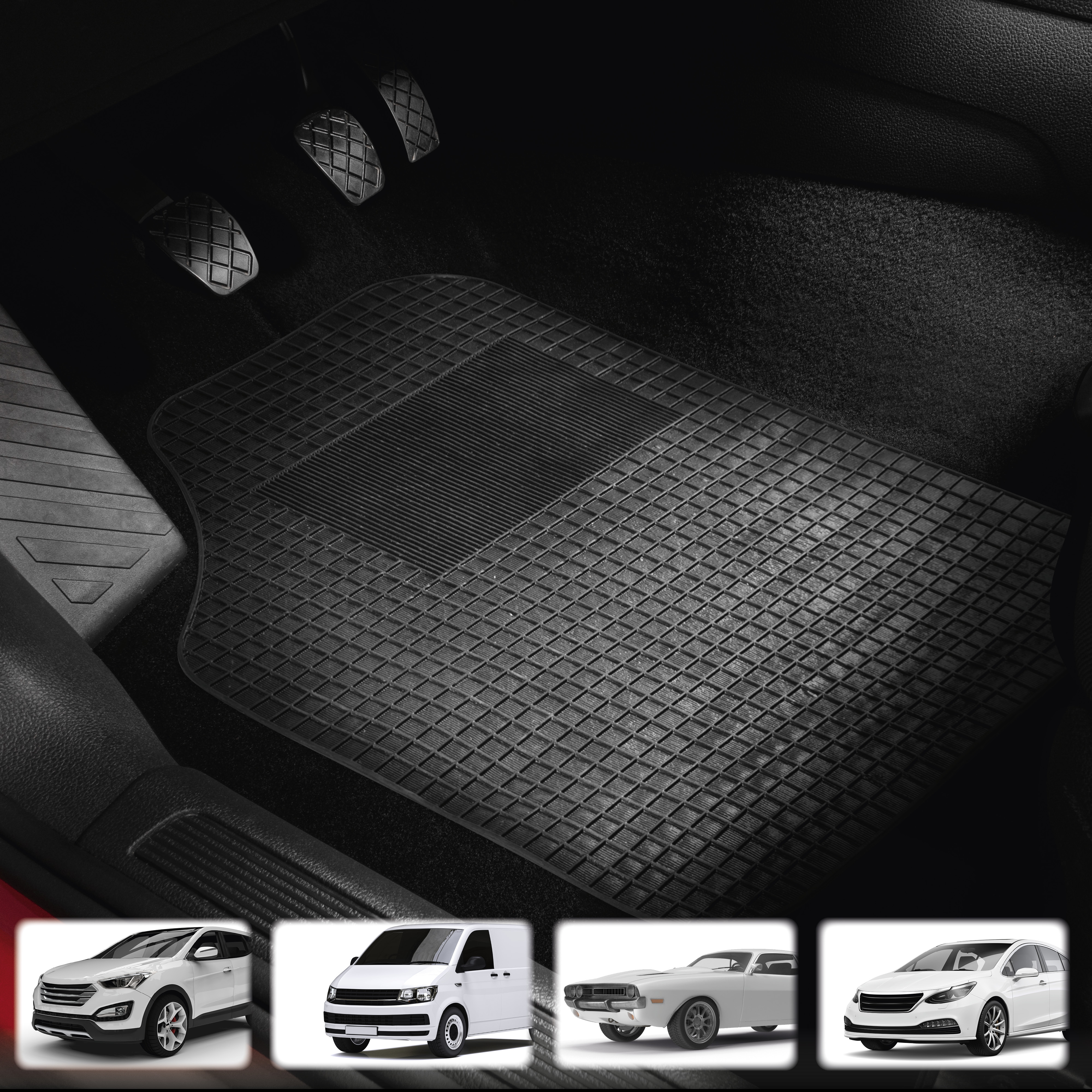 Gummifussmatten-Set Varios von Car Comfort, 4-teilig - ATU