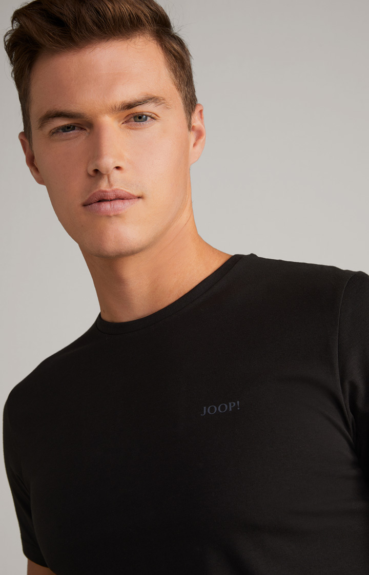2er Pack Fine Cotton T-Shirts in Schwarz