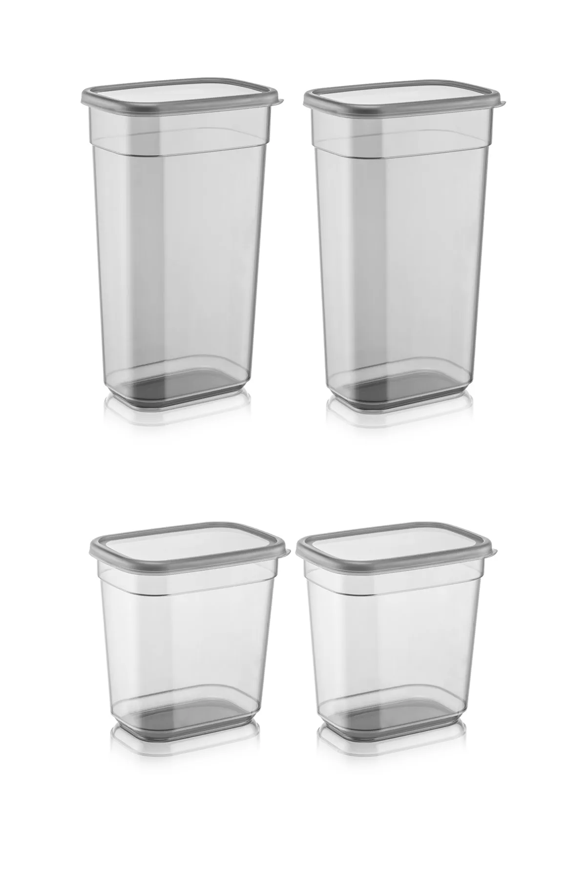 Meleni Home  4 beschriftete Elina Tablet-Reinigungsmittel-Aufbewahrungsbox – rechteckiger Aufbewahrungsbehälter 2 x (2 LT – 3,2 LT)
