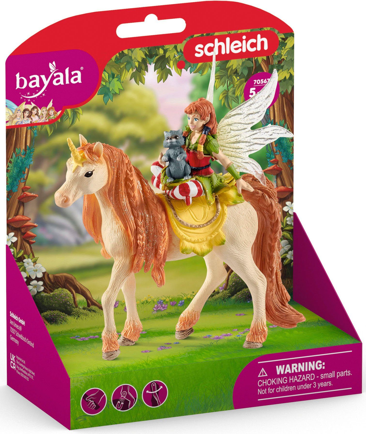Schleich® Spielfigur BAYALA®, Marween mit Glitzer-Einhorn (70567)