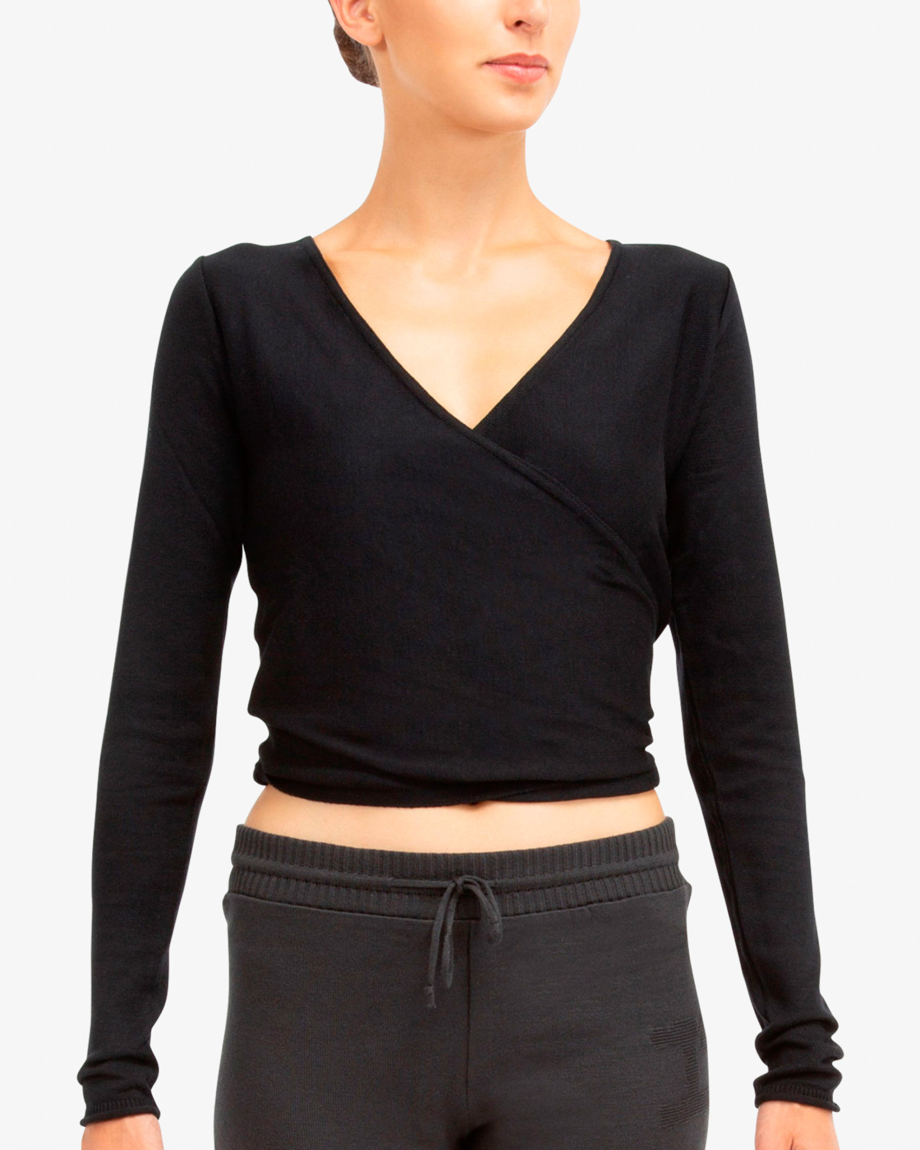 Knitted wrap-over