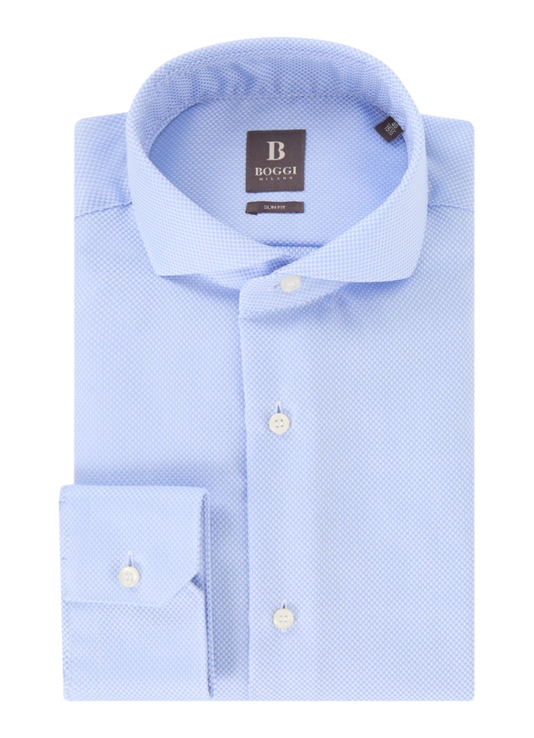 Boggi Milano Slim fit košulja s mikro uzorkom