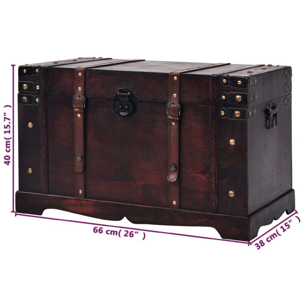 vidaXL Aufbewahrungsbox Vintage Schatztruhe Holz 66 x 38 x 40 cm