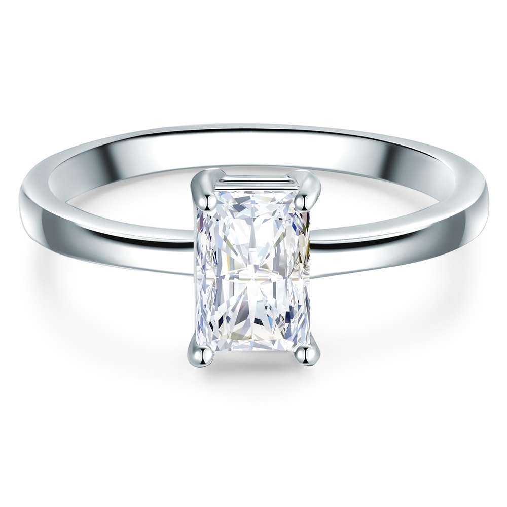 Trilani Bague en argent Argent sterling Oxyde de zirconium (CZ) en Argent Bague