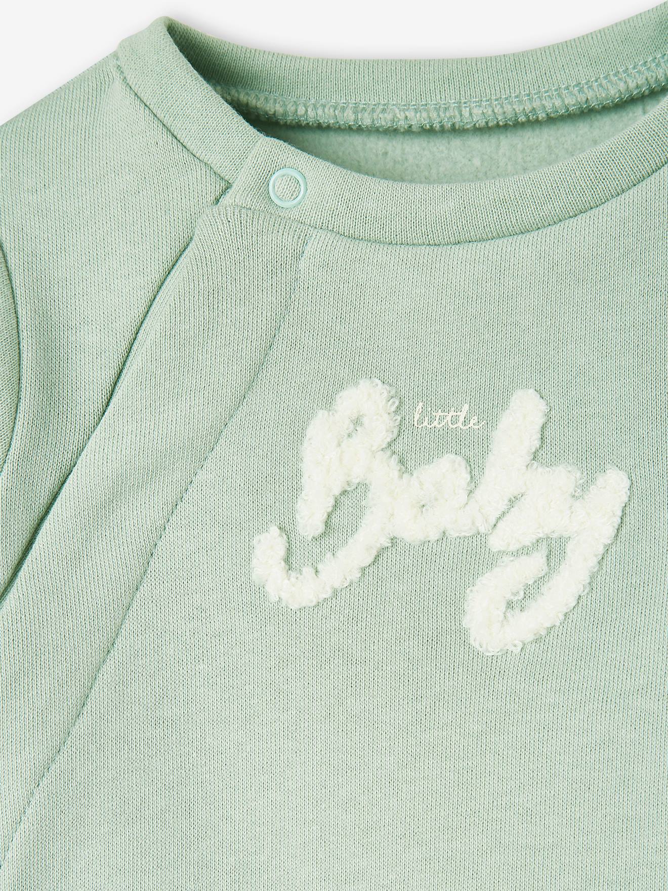 Ensemble bébé 3 pièces en molleton naissance beige chiné