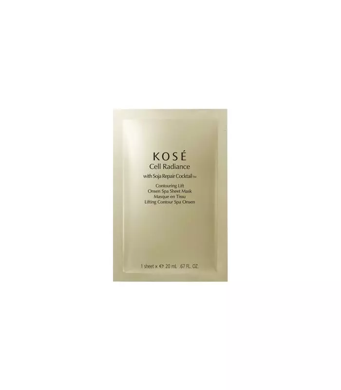 MASQUE EN TISSU RÉGÉNÉRANT VISAGE  Masque Intensif Lifting Contour à l'eau d'Onsen