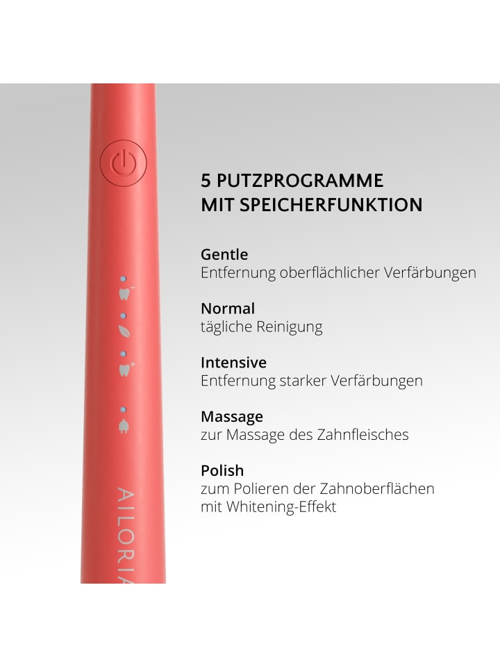 Ailoria PRO SMILE Schallzahnbürste USB in Coral günstig kaufen onesize