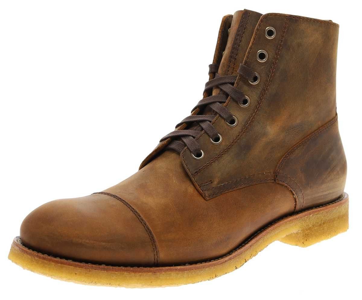 Sendra Boots KASPER CREPE 18118 Braun Stiefelette Rahmengenäht Herren Schnürstiefel