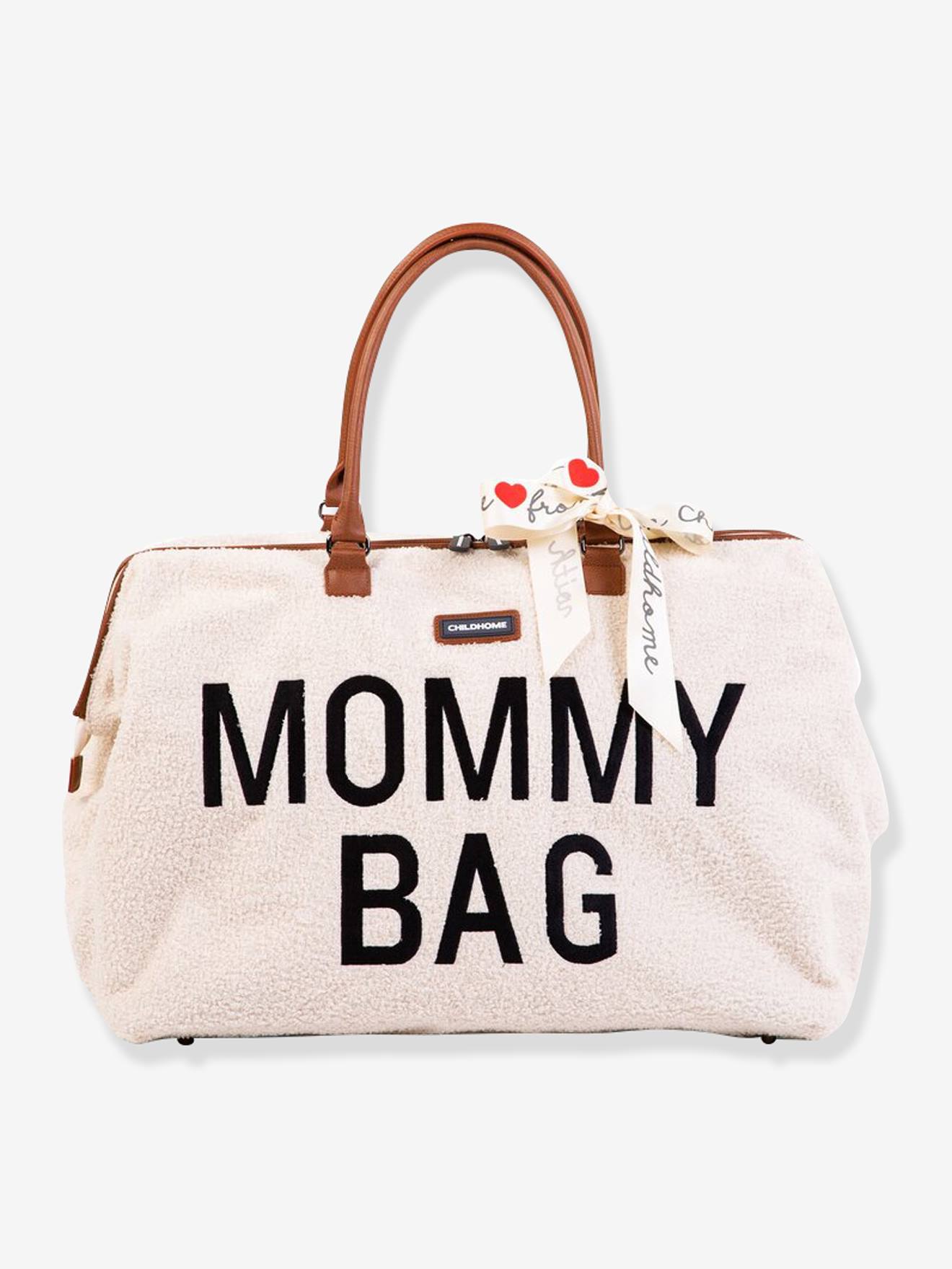 Childhome Große Wickeltasche MOMMY BAG, Teddyfleece CHILDHOME - wollweiß
