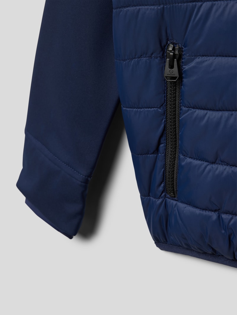 Jacke mit Stepp-Besatz Modell 'TIMON' in marineblau