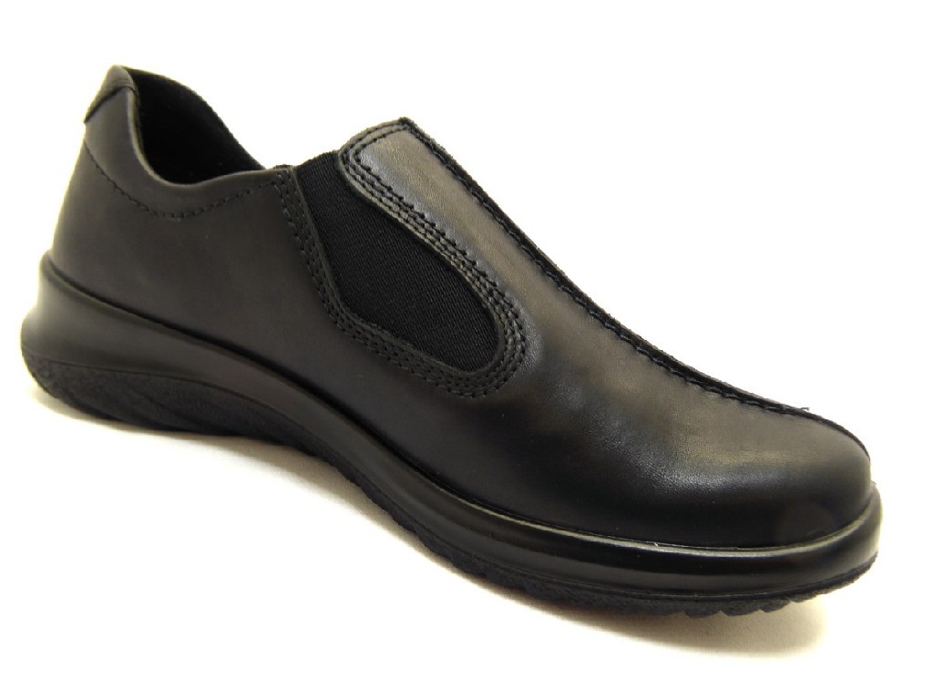 SUPERFIT Sportliche Slipper schwarz Halbschuh Leder  SOFTBOOT 4.0