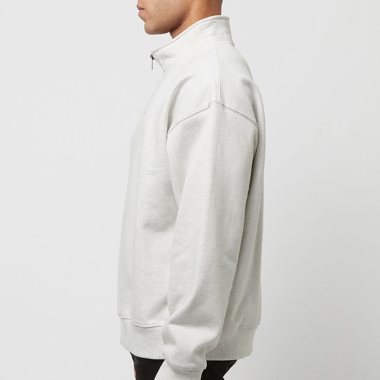 NIKE Solo Swoosh HW BB Quarter Zip Top birch heather/white