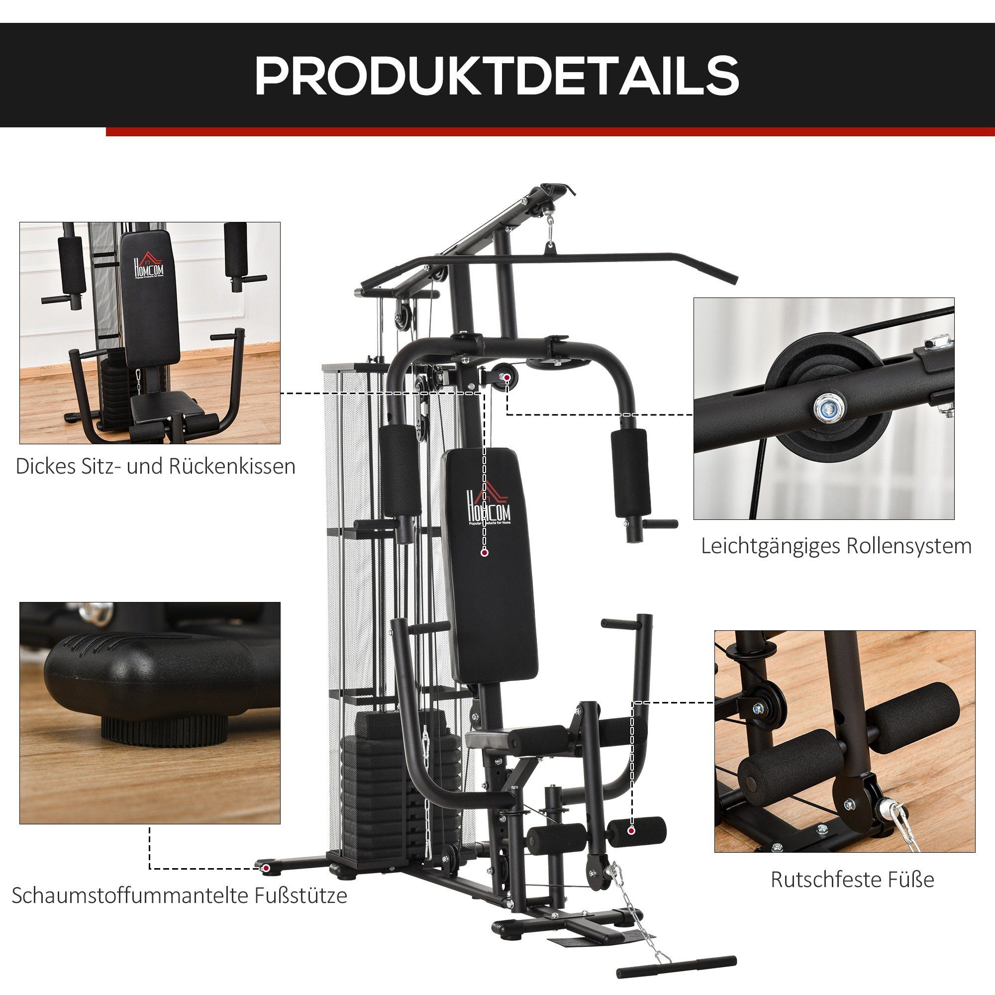 HOMCOM Kraftstation Kraftstation für das Home Gym