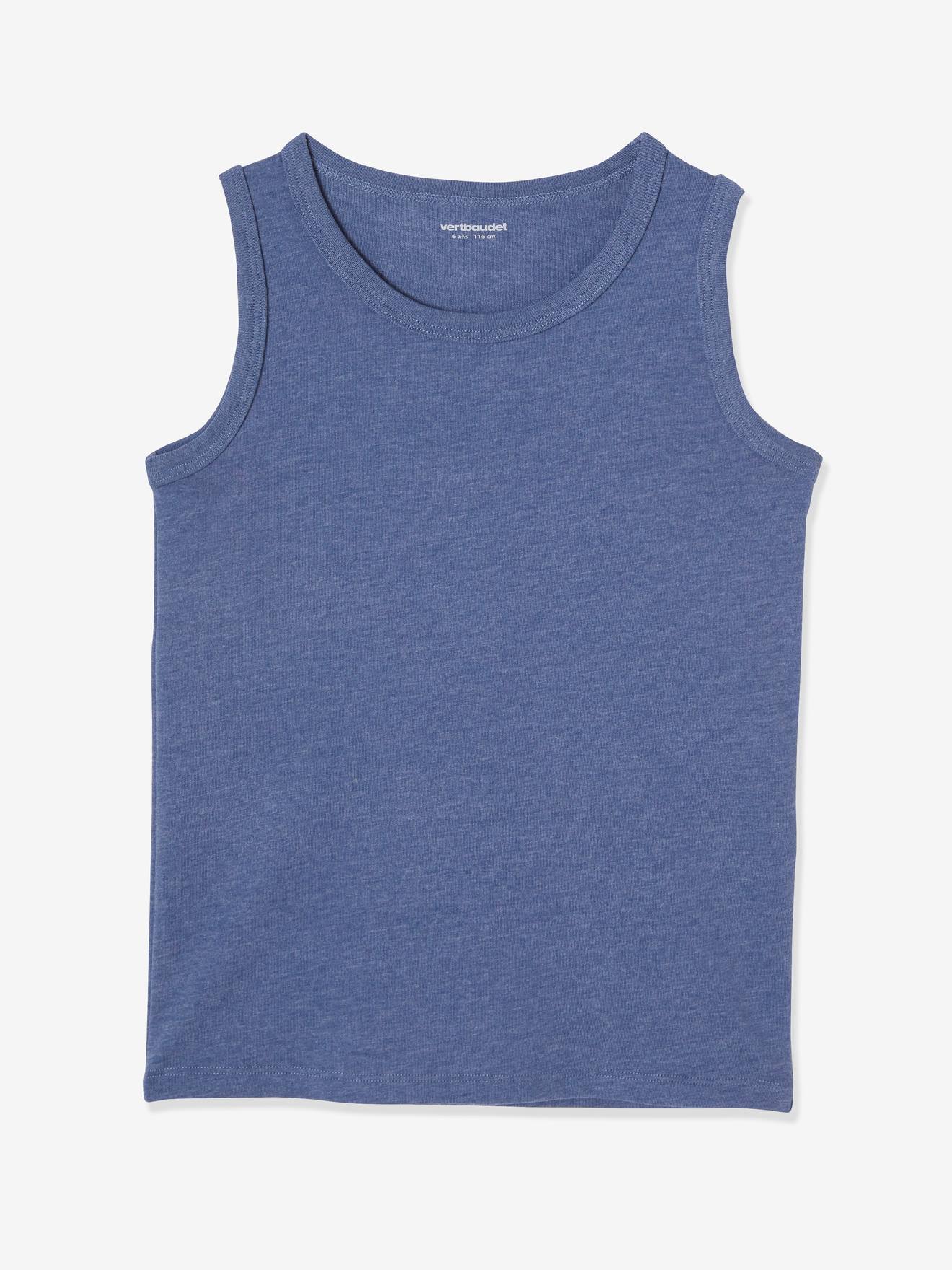 Vertbaudet 3er-Pack Jungen Unterhemden BASIC Oeko-Tex - pack blau