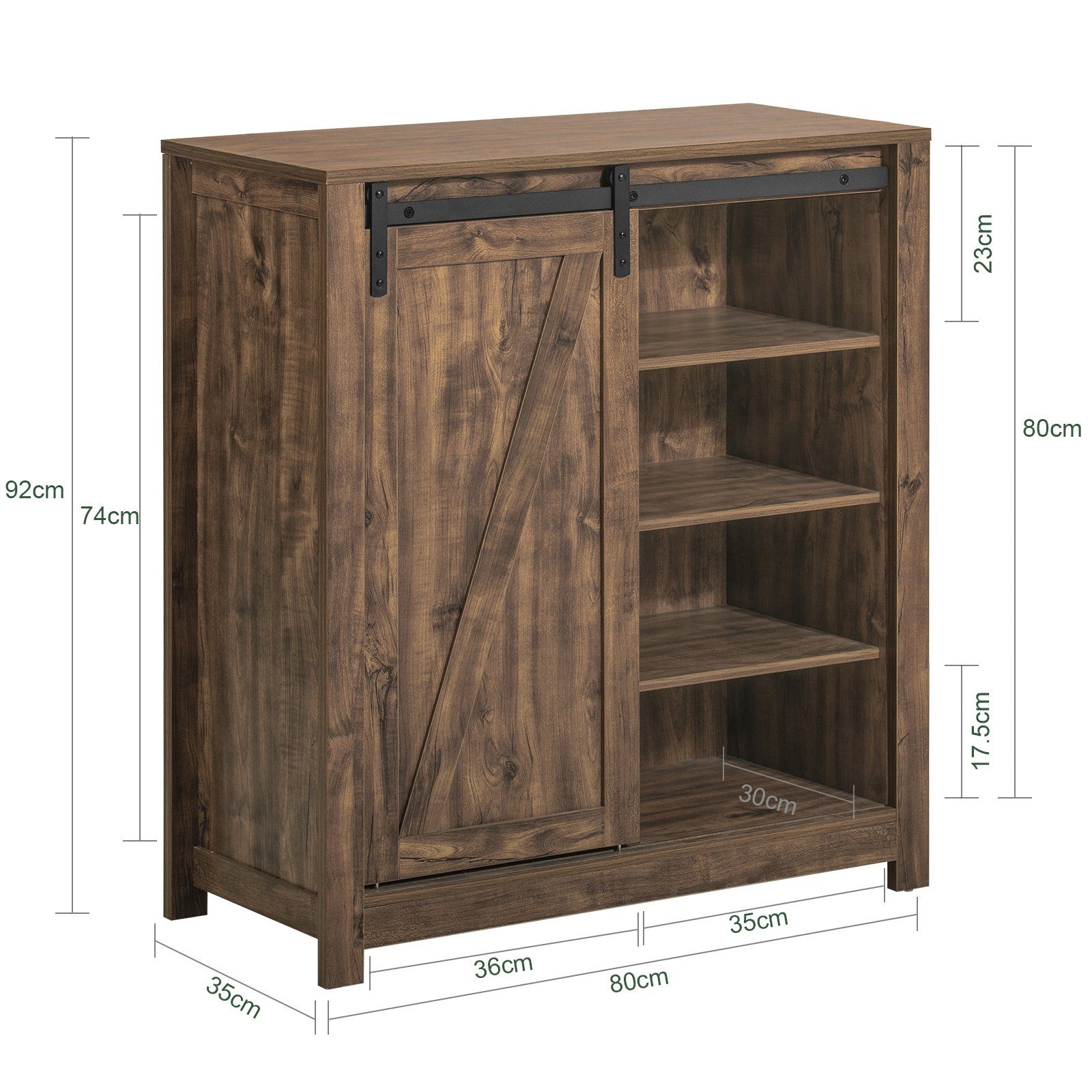 SoBuy Sideboard FSB59, mit Schiebetür Schuhschrank Küchenschrank Flurschrank Beistellschrank