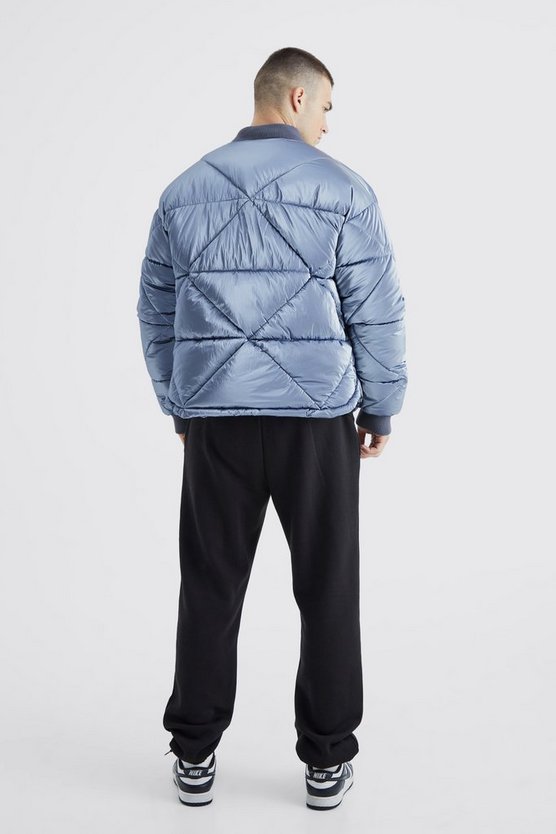 Tall Steppjacke in Metallic-Optik