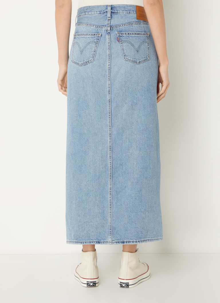gonna lunga in denim Levi's con spacco