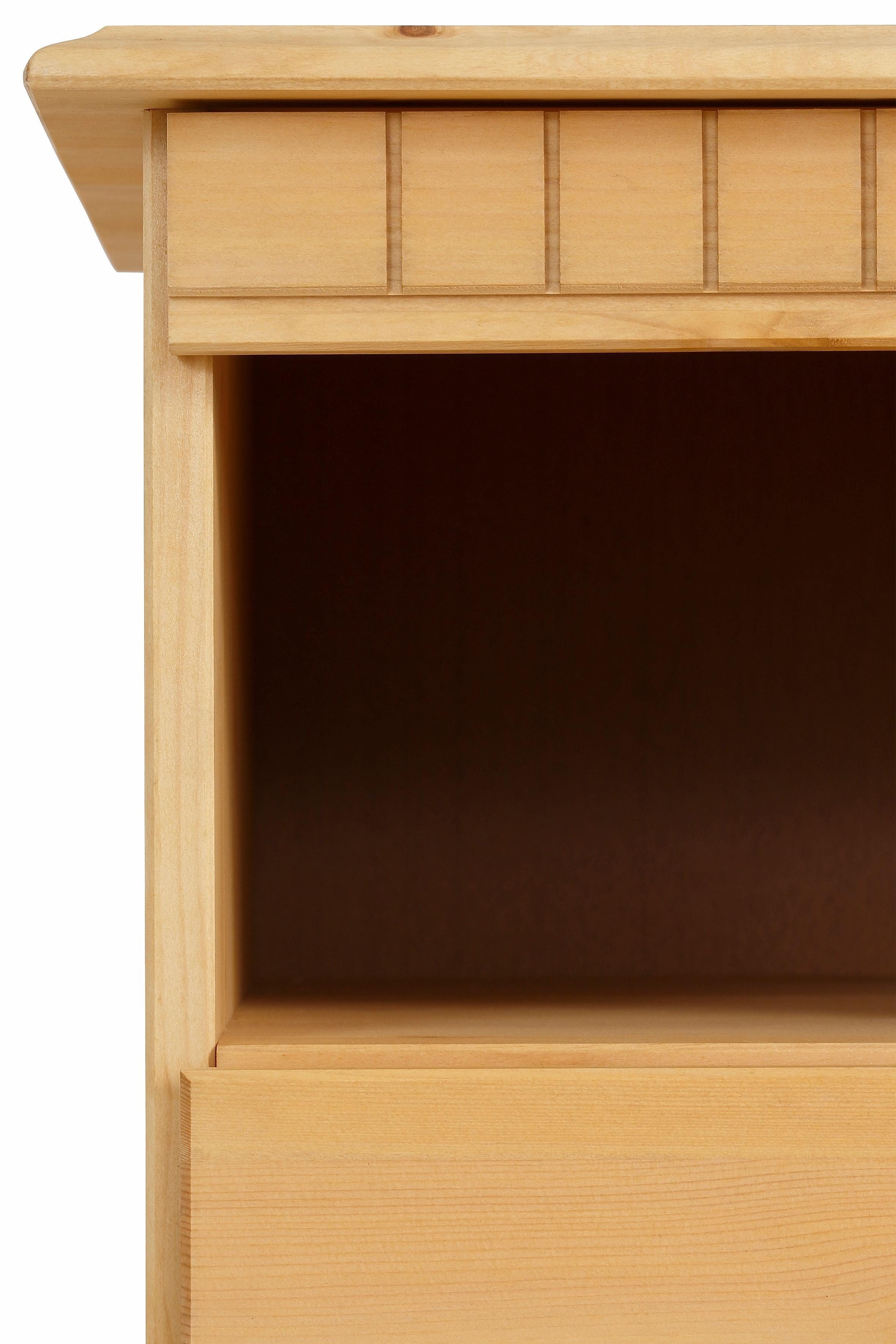 Home affaire Schreibtisch Lisa, aus Massivholz, in verschiedenen Farbvarianten, Breite 140 cm