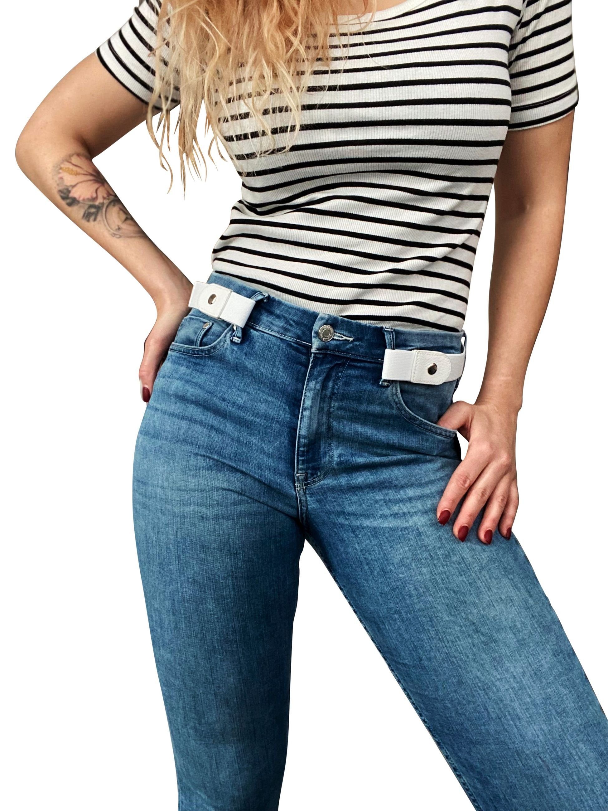 FRONHOFER Stretchgürtel 18829 FRONHOFER Stretchgürtel zum Einziehen in die Jeans ohne Schnalle
