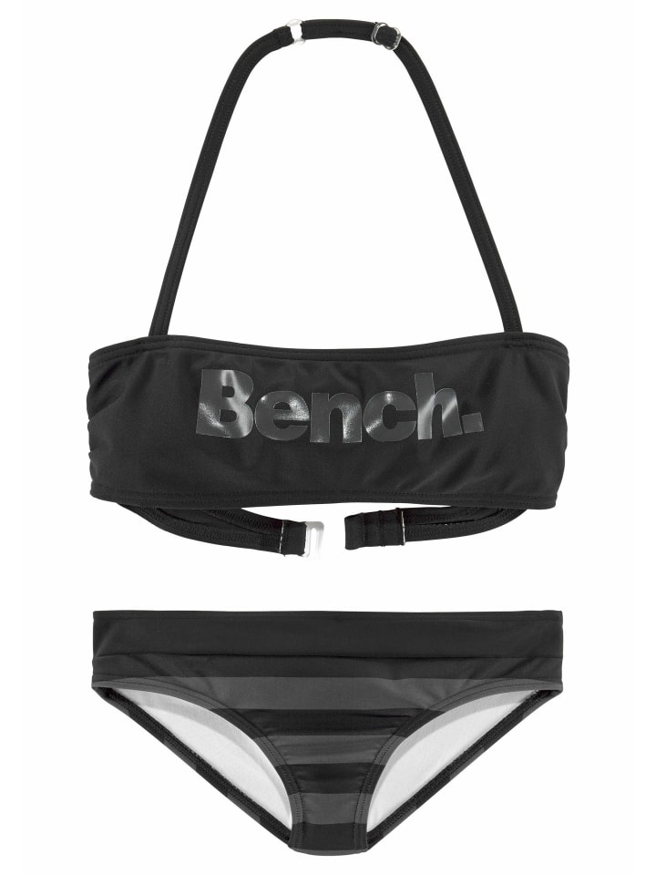 Bench Bandeau-Bikini in schwarz-grau günstig kaufen