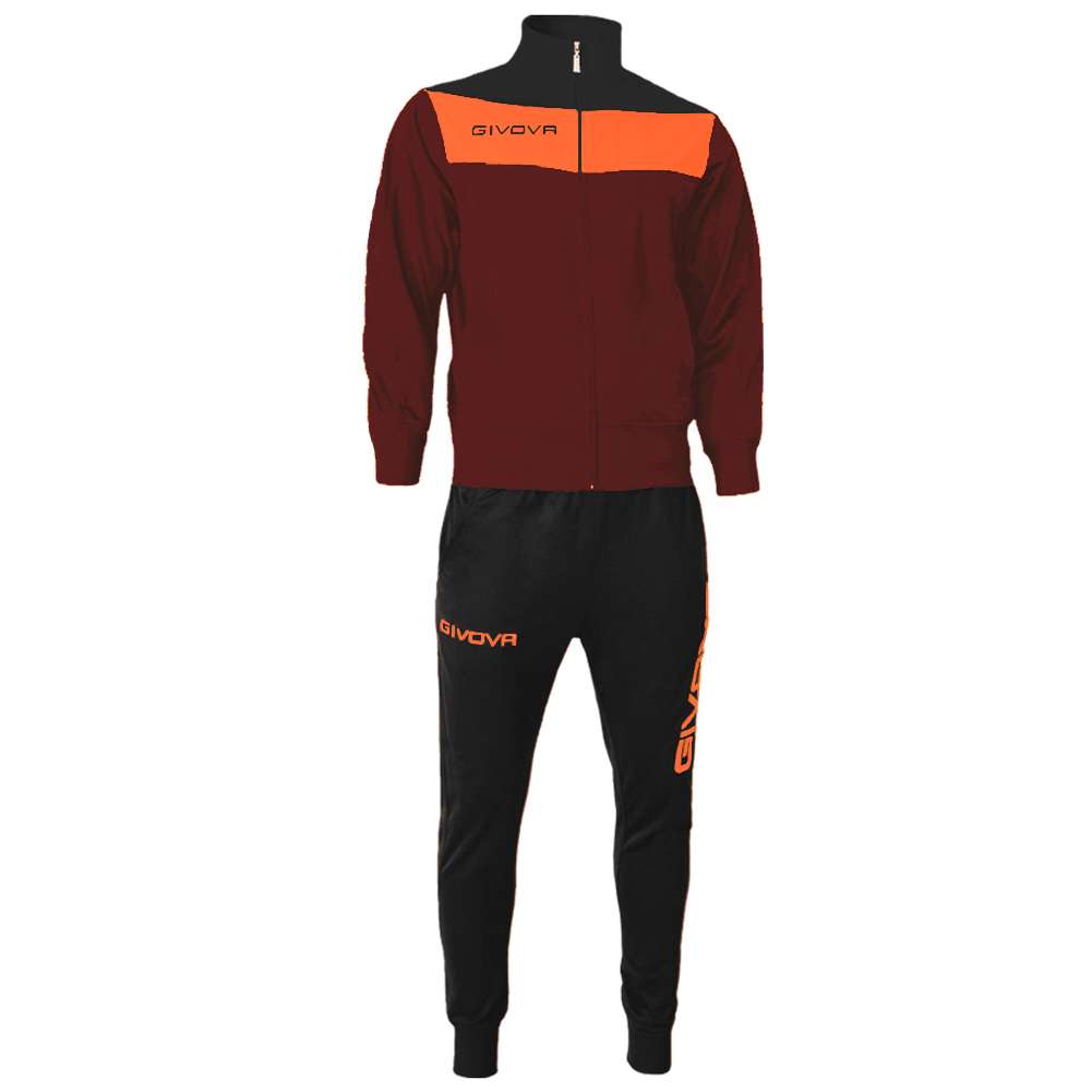 Givova Tuta Campo Trainingsanzug dunkelrot/orange