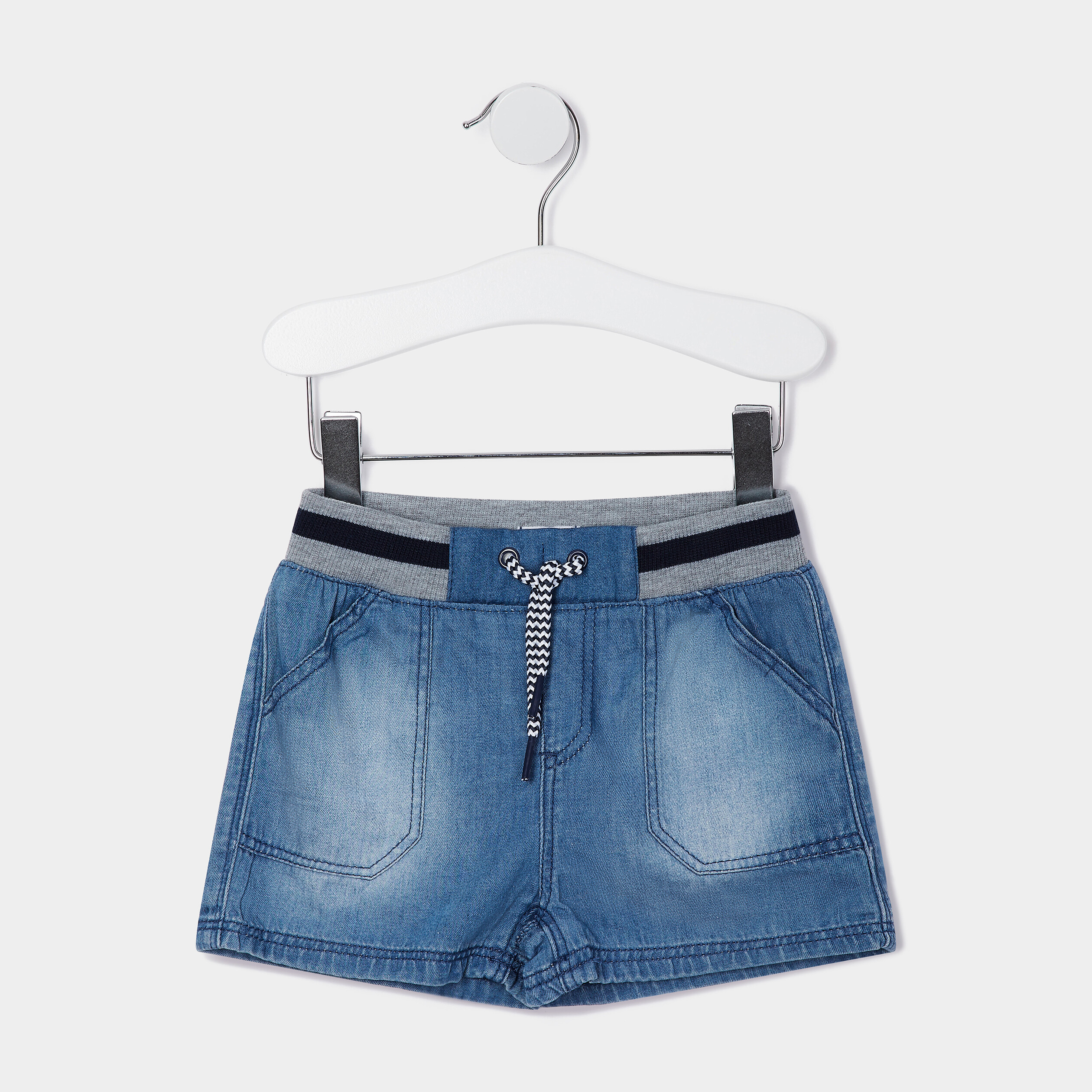 Short droit en jean denim double stone bébé garçon | La Halle