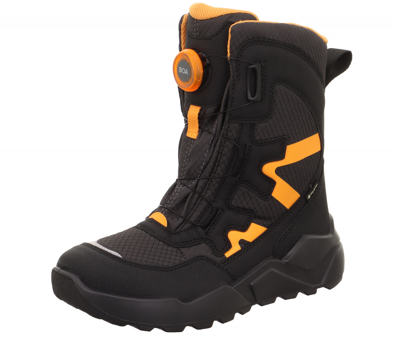ROCKET - Schwarz/Orange Stiefel mit BOA® Drehverschluss