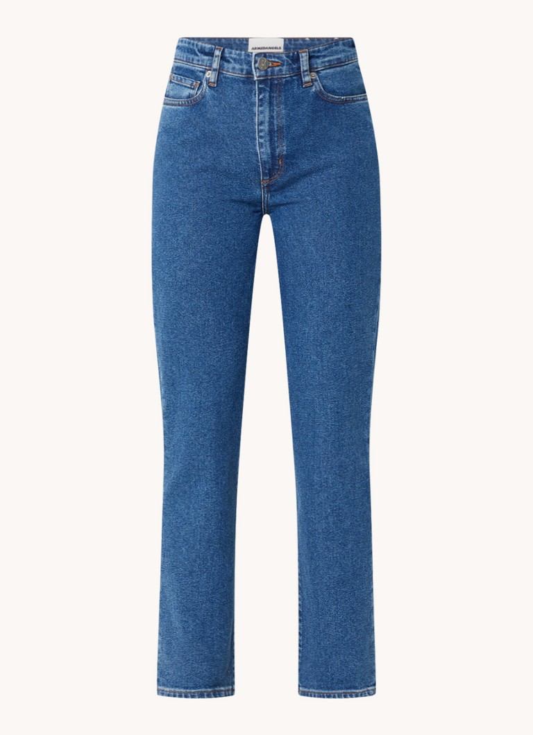 Jeans slim a vita alta Lejaani di ARMEDANGELS, lavaggio medio