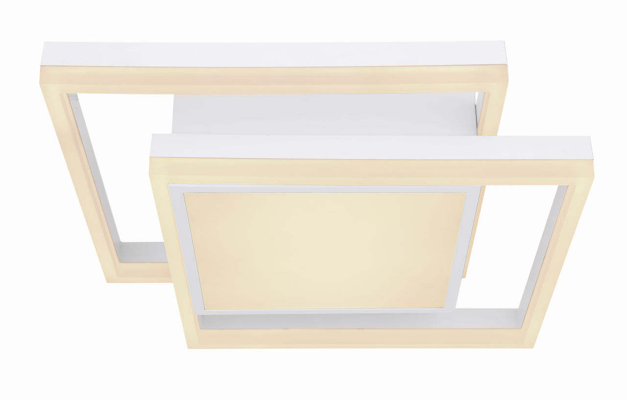 Globo Lighting - SQUARES - Deckenleuchte Metall weiß, LED