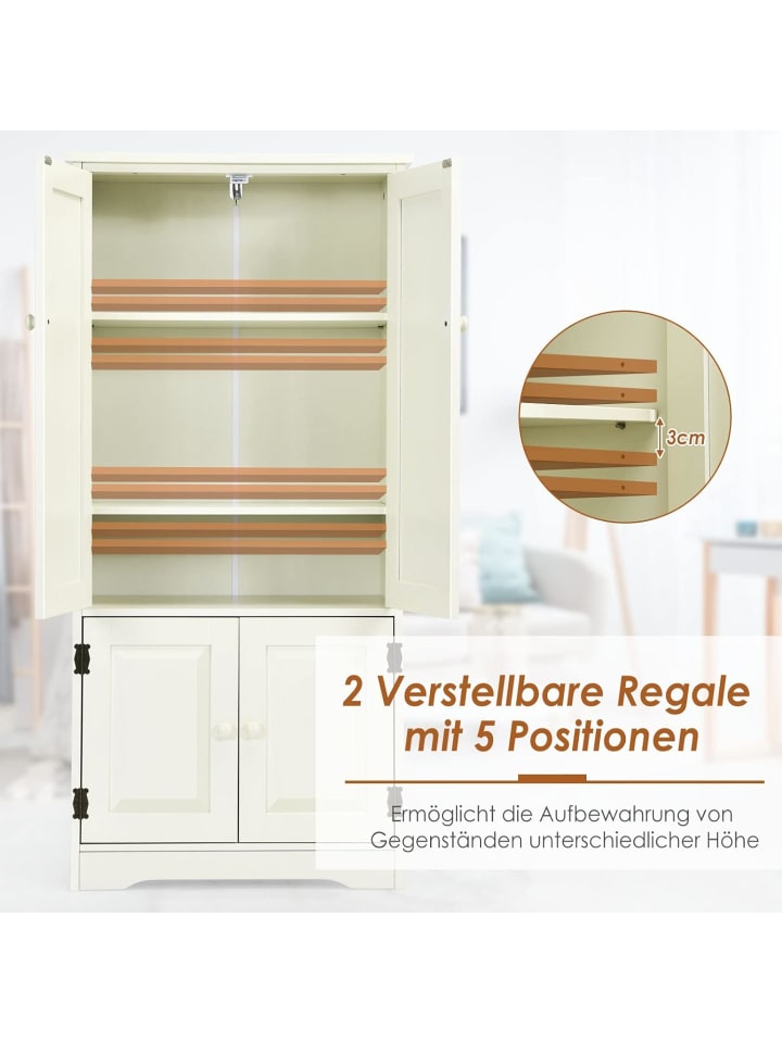 COSTWAY Garderobenschrank in Beige günstig kaufen 120 cm