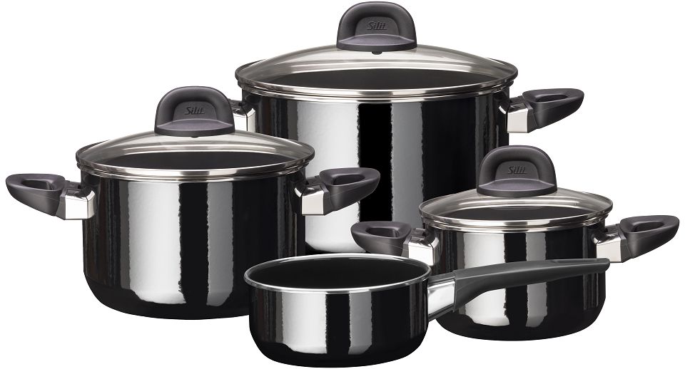 Silit 4-tlg Topf-Set Modesto Line Black