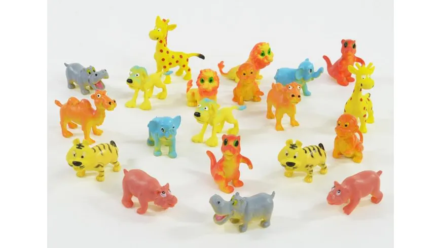 Kögler - Bunte Zootiere, ca. 4 cm, 20 Stück pro Set, im Polybeutel