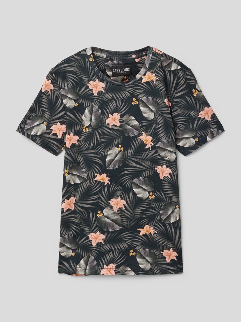 T-Shirt mit Allover-Print in graphit
