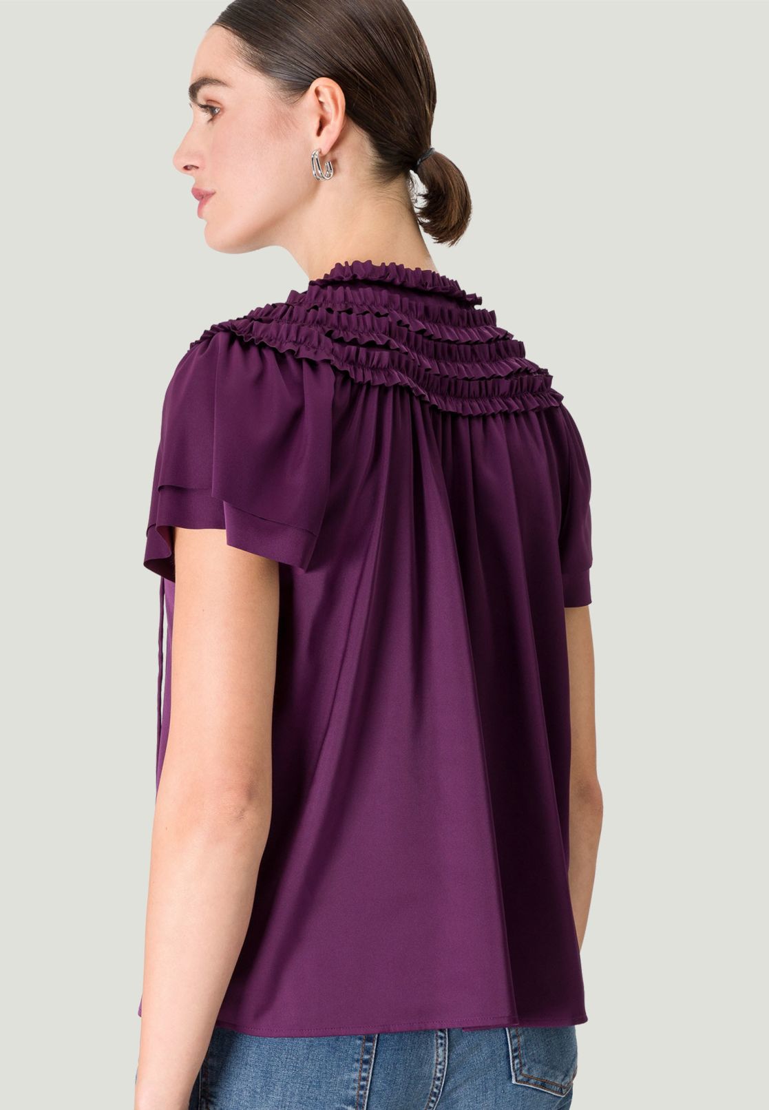 Bluse mit Rüschen