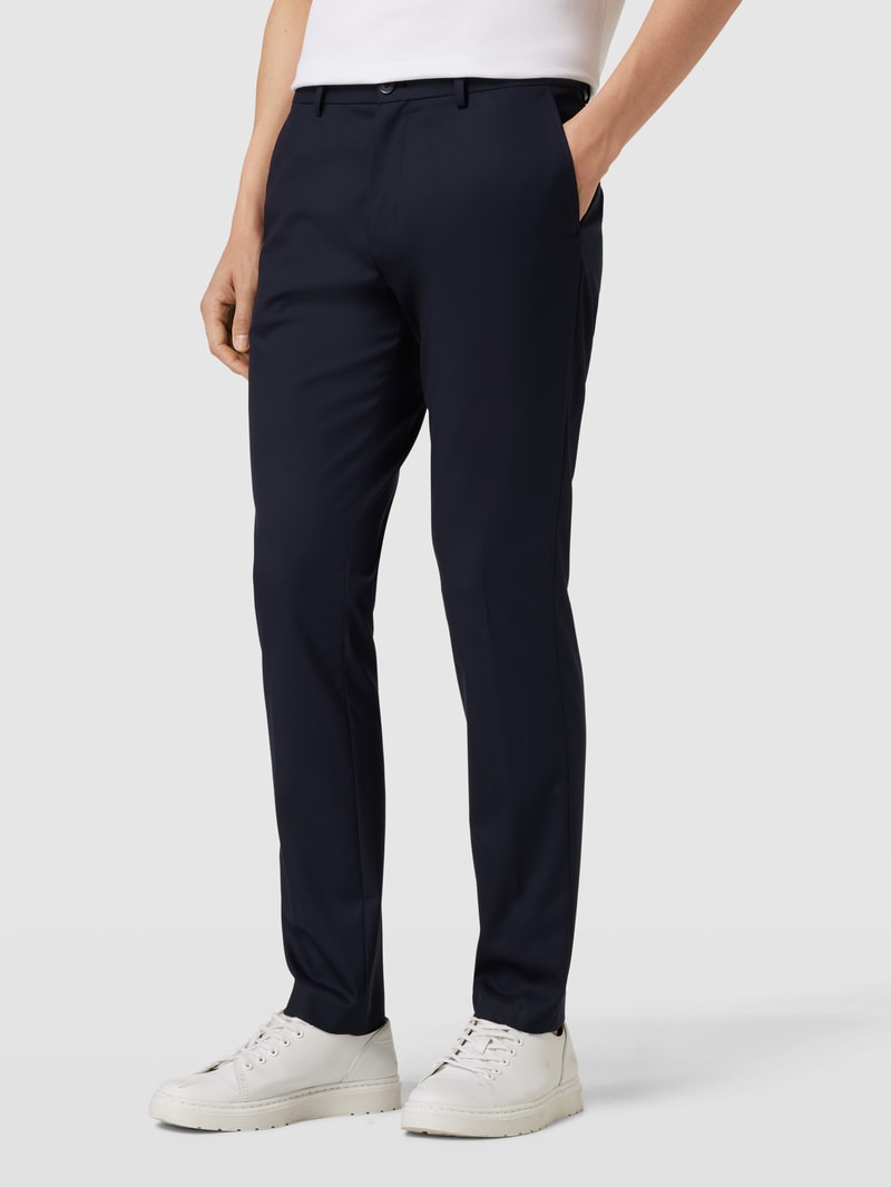 Stoffhose mit französischen Eingrifftaschen in marineblau