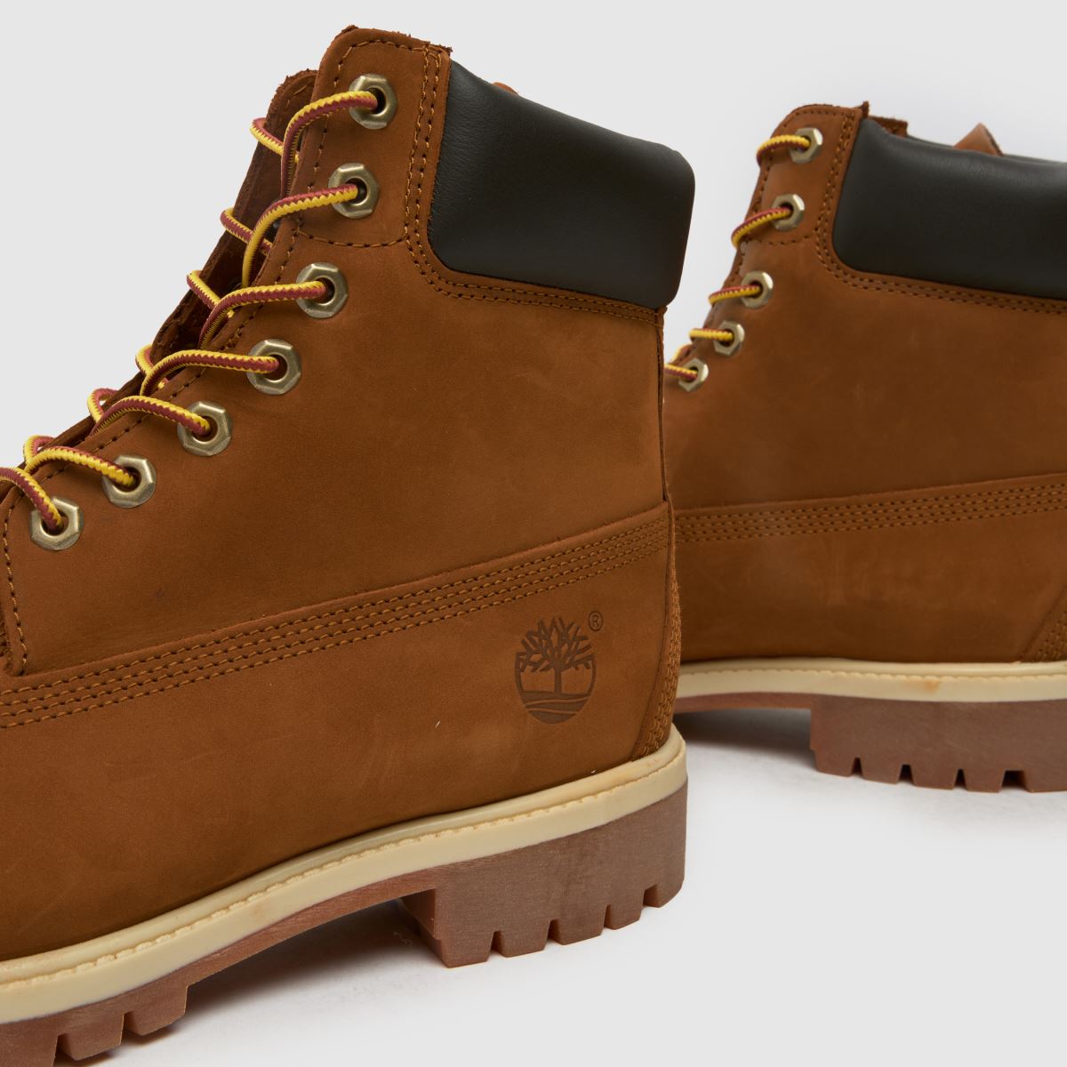 Timberland – Mörkbruna premiumstövlar med 6 tumsmönster
